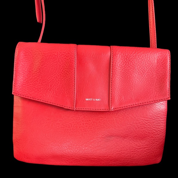 Matt&Nat crossbody bag coral recycled bottles - Picture 1 of 6